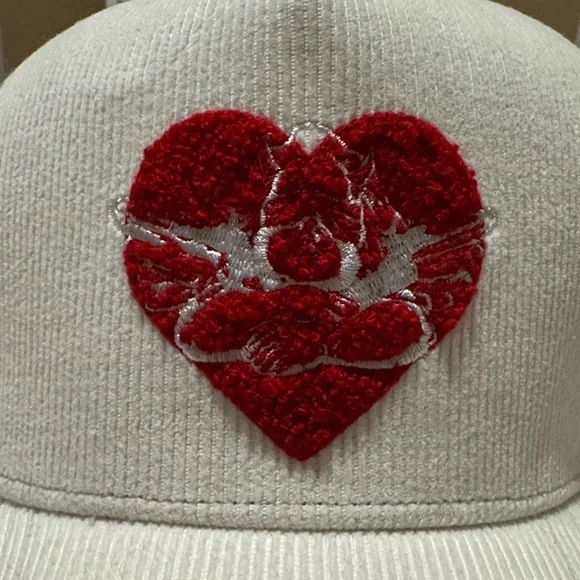 Boys Lie White and Red Heart Trucker Hat - Picture 2 of 5